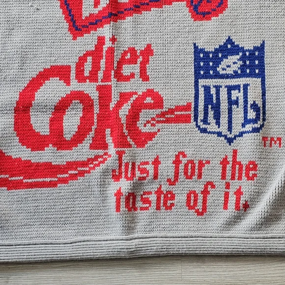 Vintage 1990 New Orleans Super Bowl XXIV NFL Denver Broncos Vs. 49ers Knit Throw